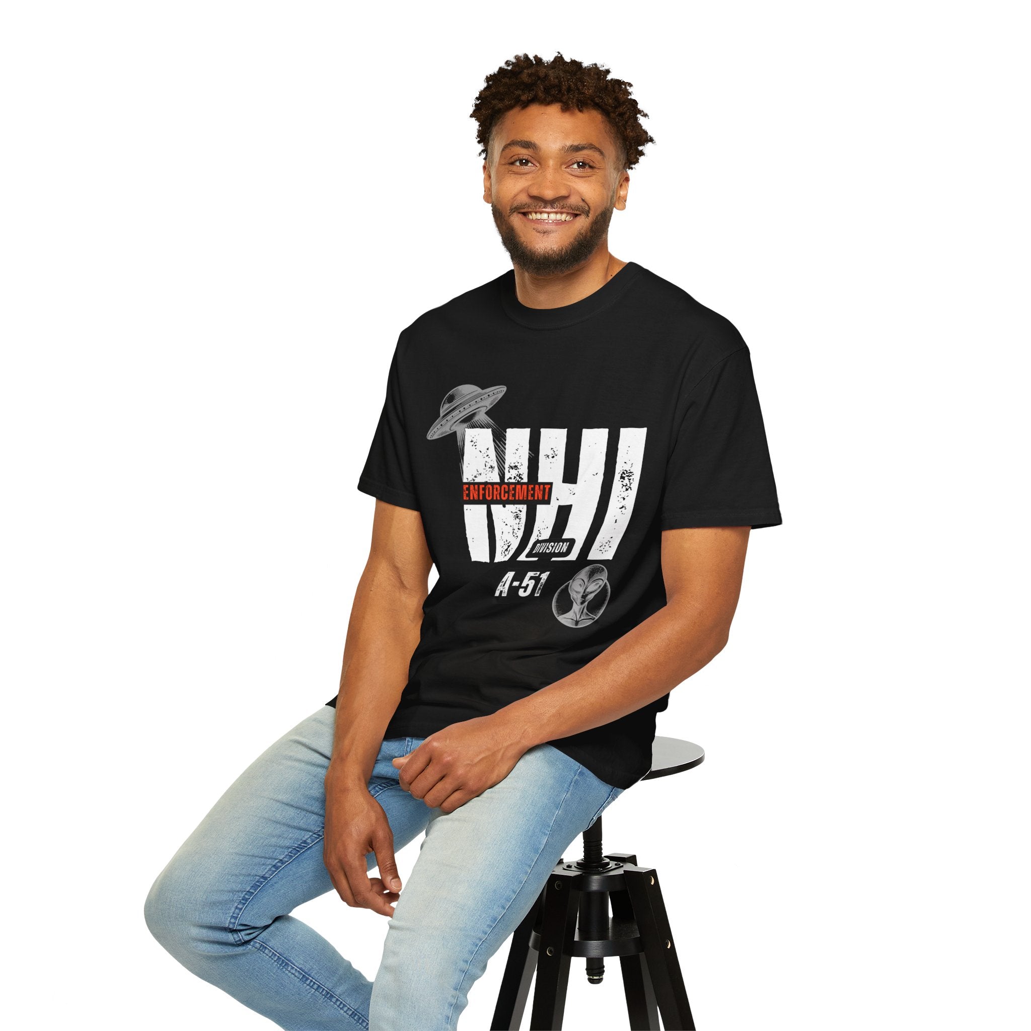 Non-Human Intelligence Alien Enforcement Division A-51 Graphic T-Shirt