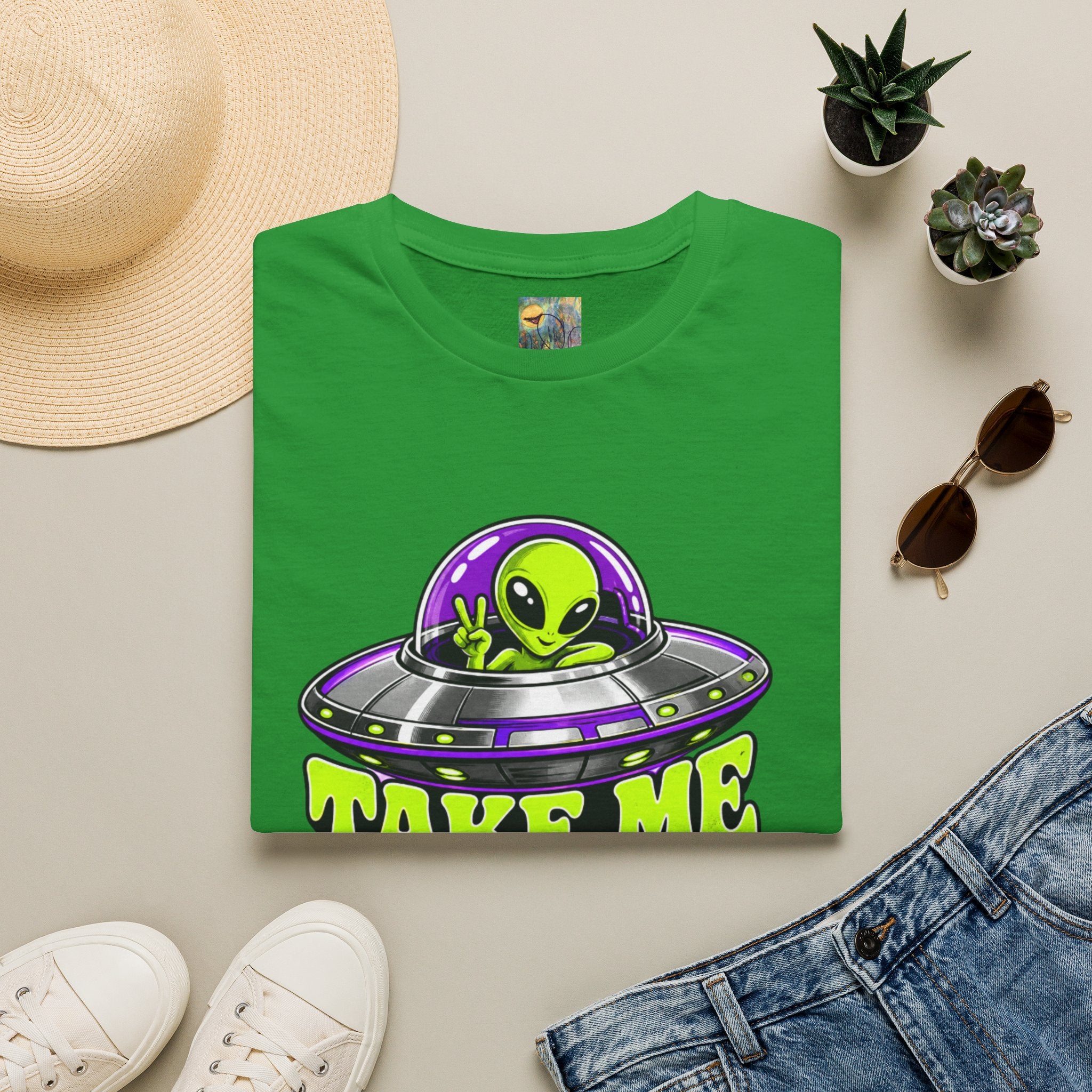 Alien UFO T‑Shirt — "Take Me to Your Dealer" Graphic Tee