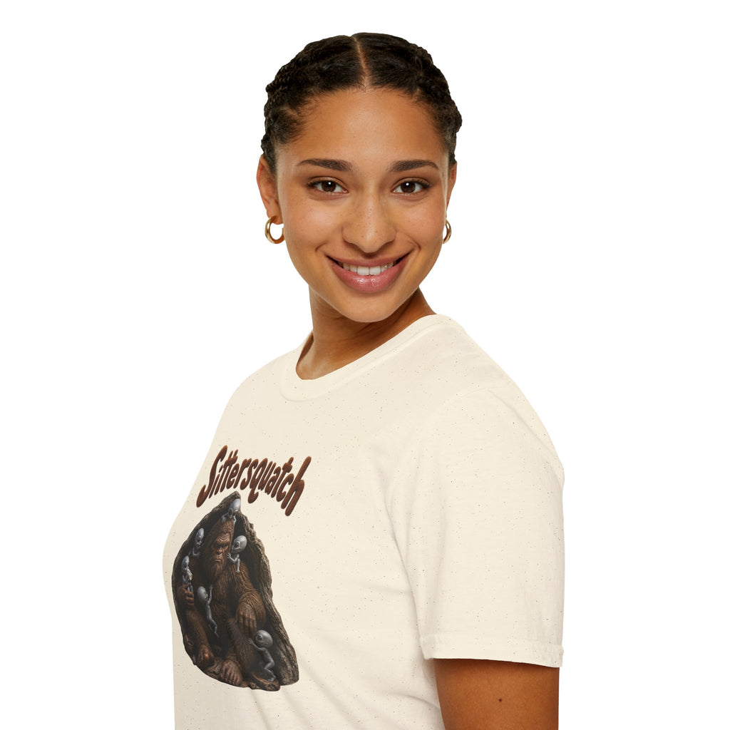 Sittersquatch T-Shirt — Retro Bigfoot Mom & Baby Graphic Tee