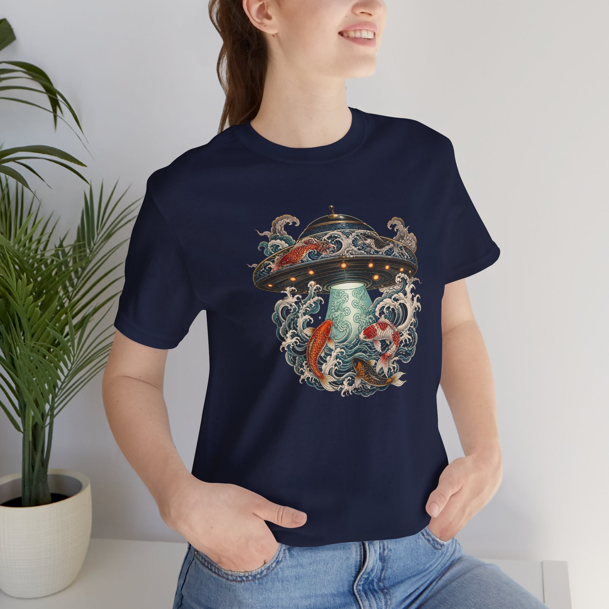 Koi UFO Tee — Vintage Alien Abduction Koi Fish Graphic Shirt