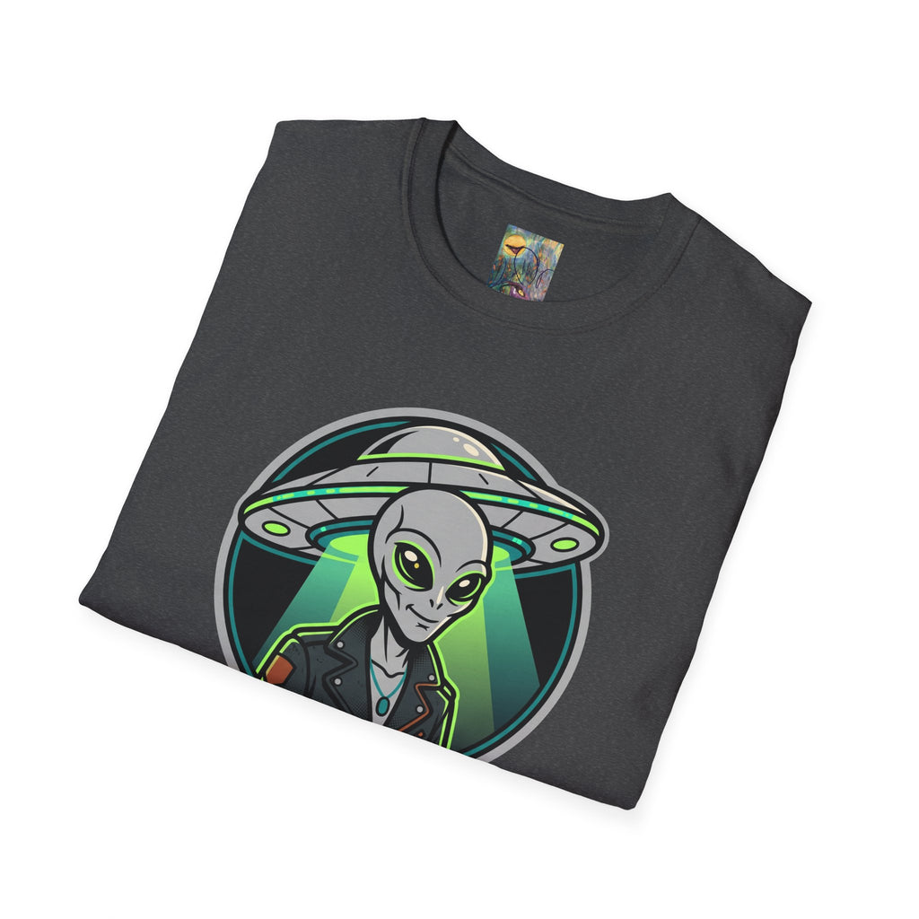 Alien UFO Graphic T-Shirt "You are blocking my trajectory" — Retro Green Extraterrestrial Design