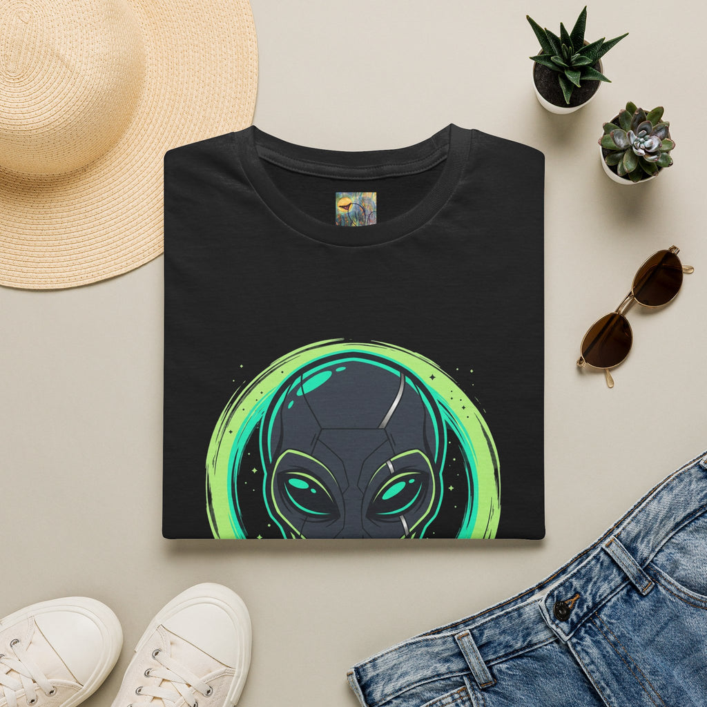Alien Are Real T-Shirt — Neon Green Alien Face Graphic Tee
