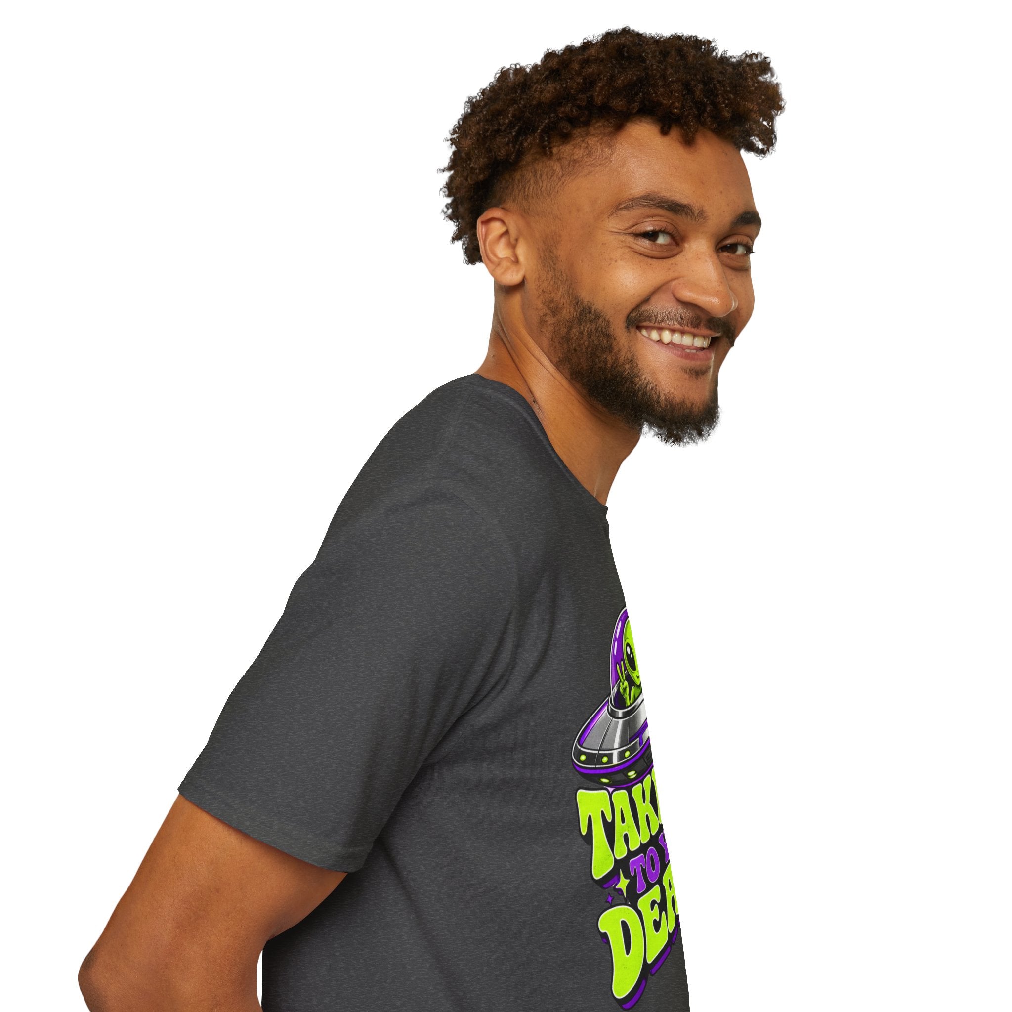 Alien UFO T‑Shirt — "Take Me to Your Dealer" Graphic Tee