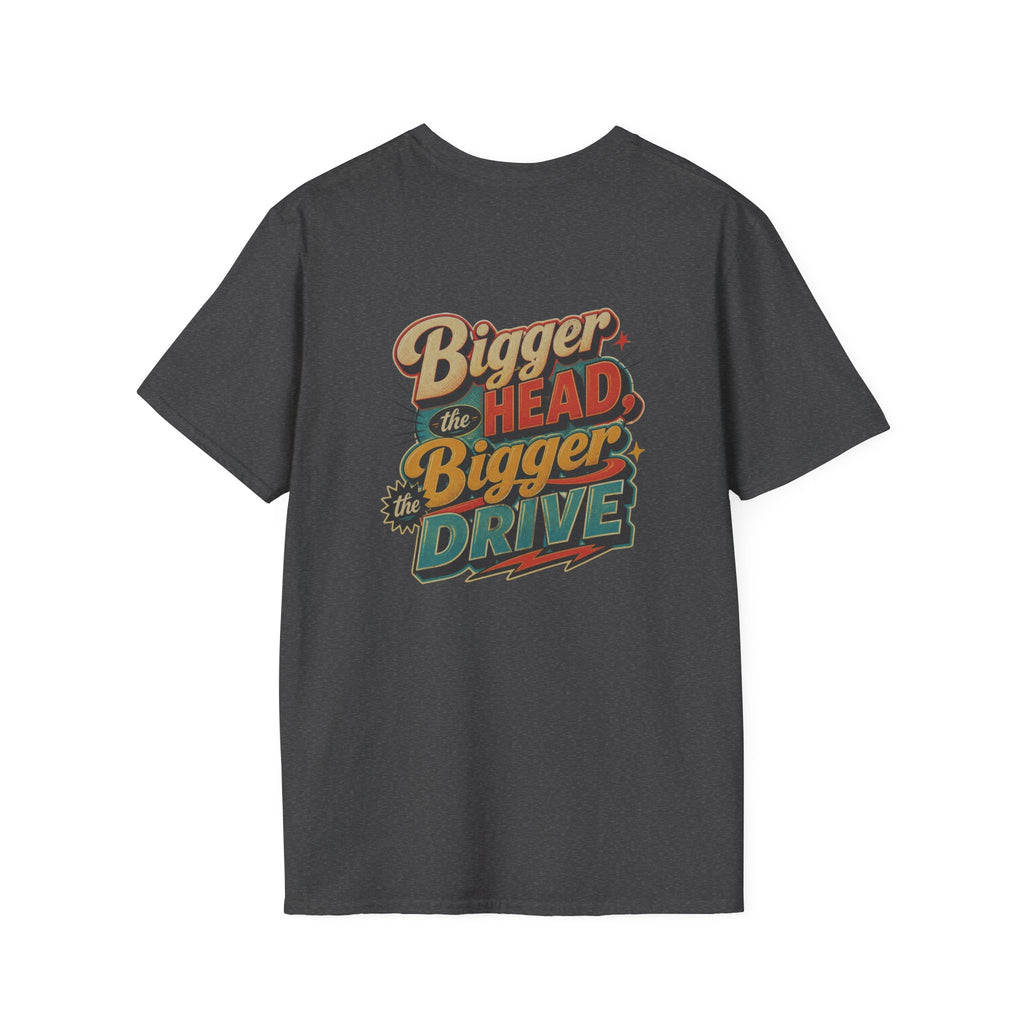 Alien Golfer T‑Shirt : The Bigger the Head, The Bigger the Drive"— Vintage Space Golf Graphic Tee