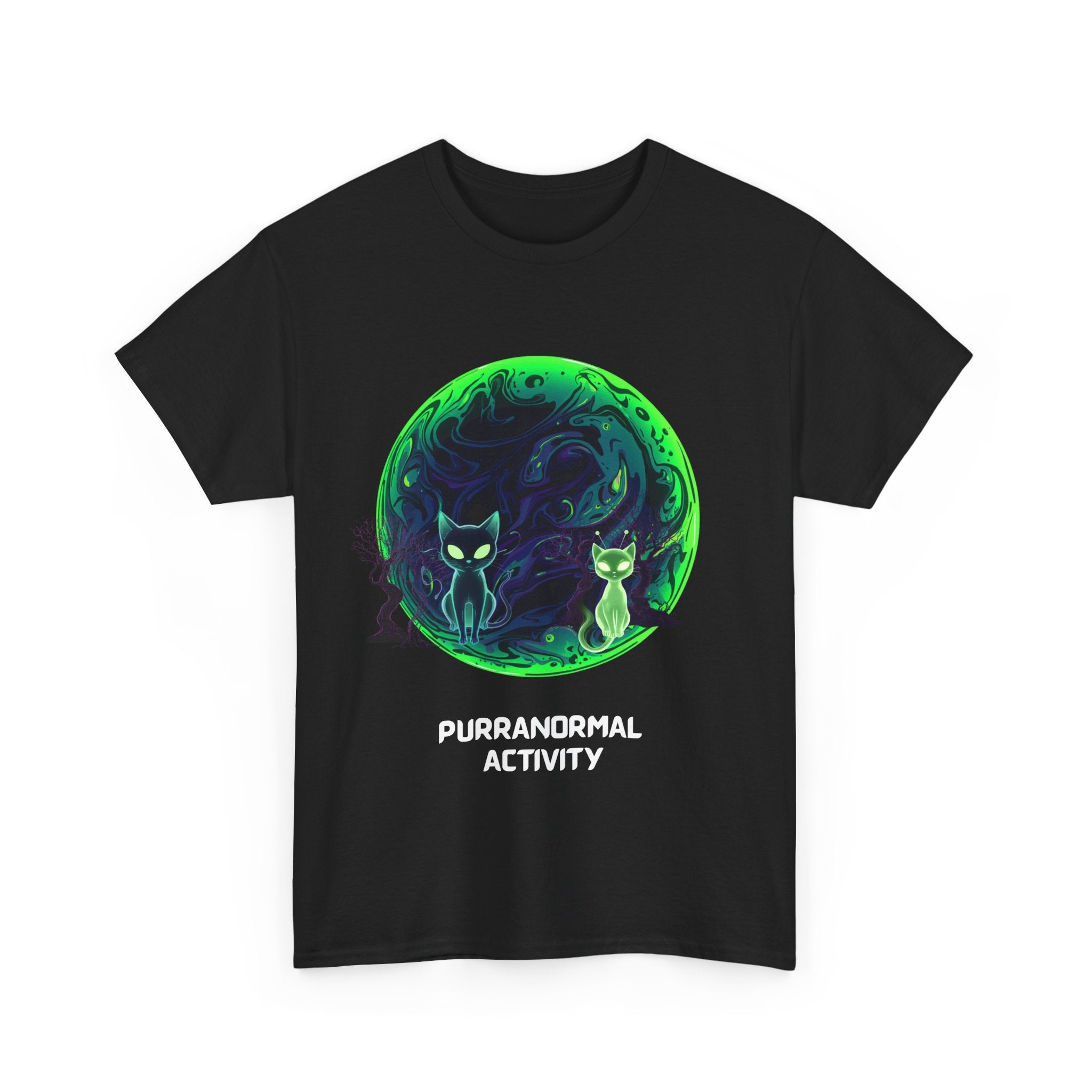 Purranormal Activity T-Shirt — Mystical Cat Moon Halloween Tee