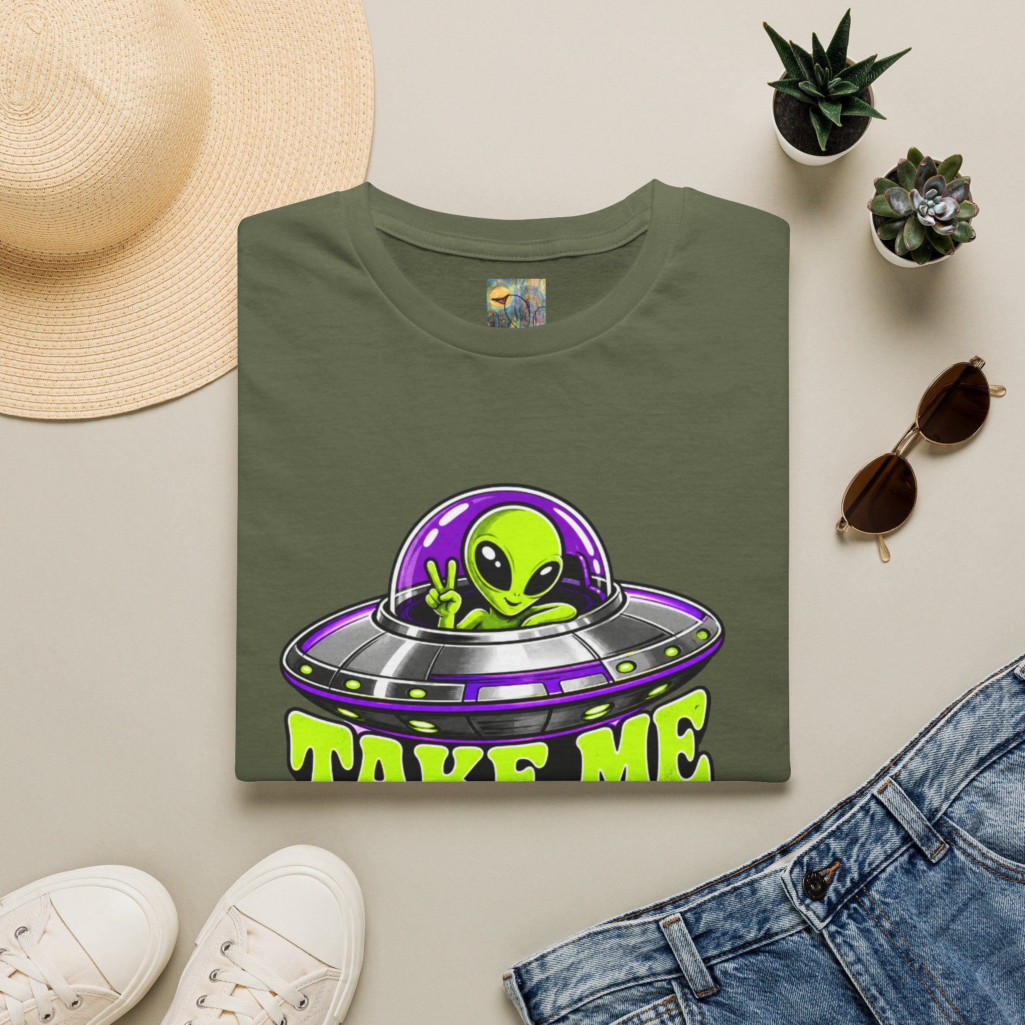 Alien UFO T‑Shirt — "Take Me to Your Dealer" Graphic Tee