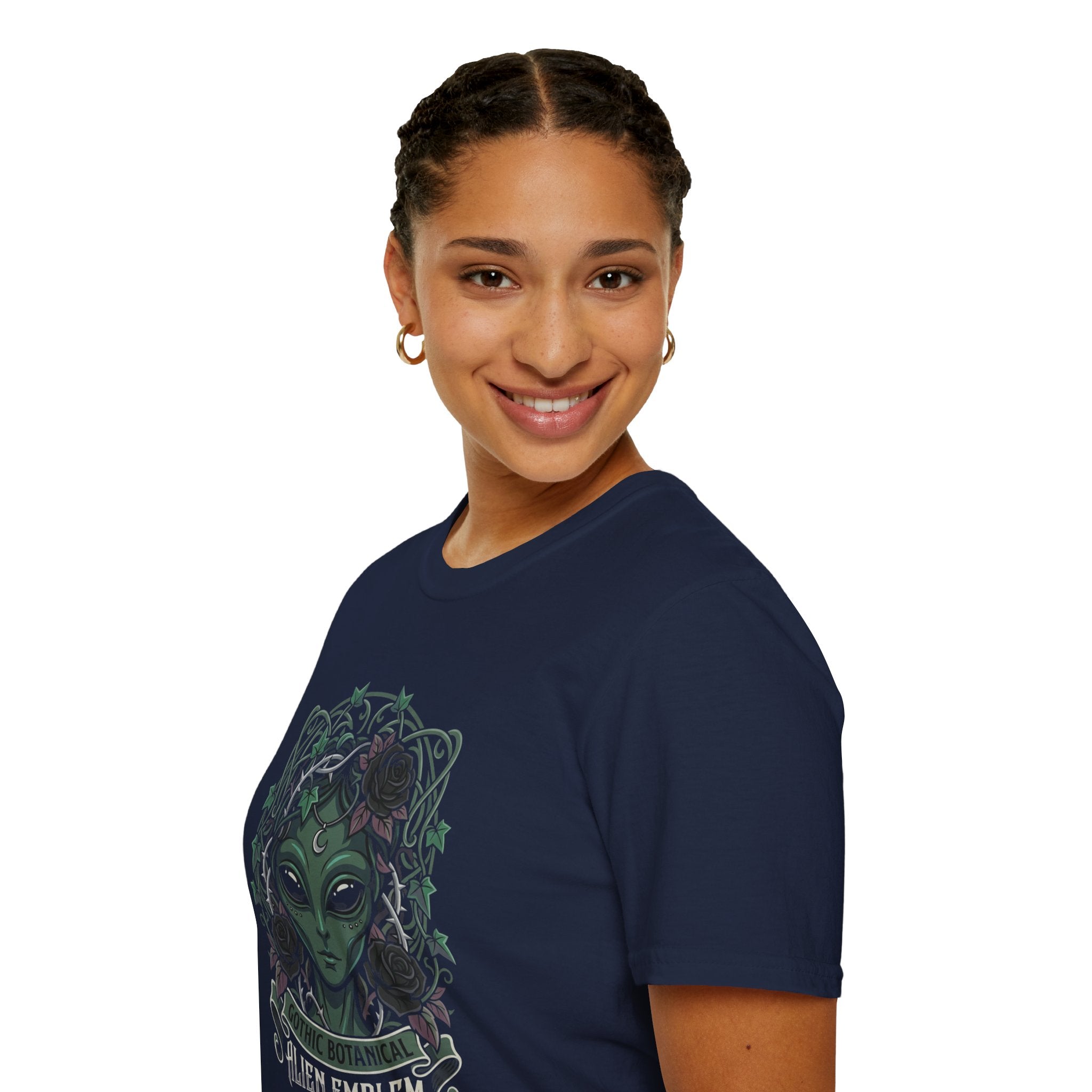 Alien Emblem T-Shirt — Green Mystic Alien Portrait Tee