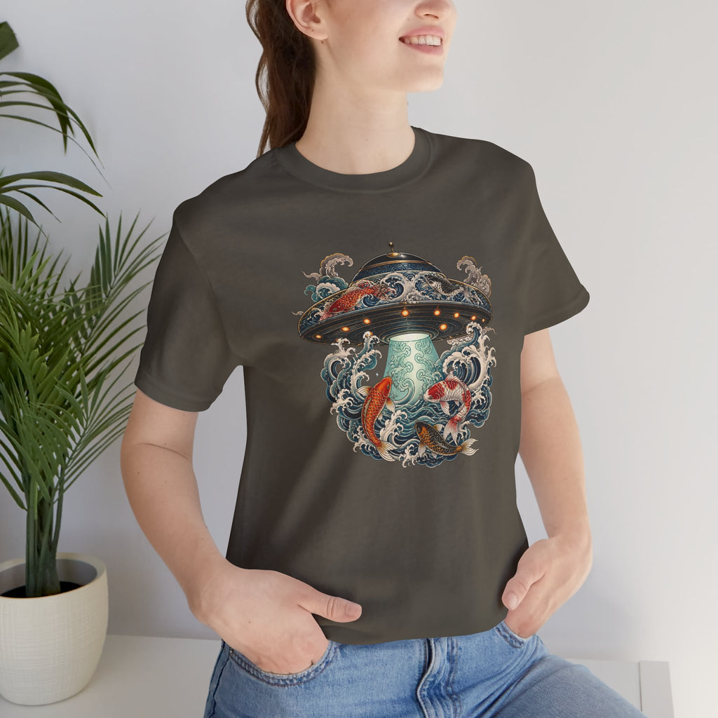 Koi UFO Tee — Vintage Alien Abduction Koi Fish Graphic Shirt