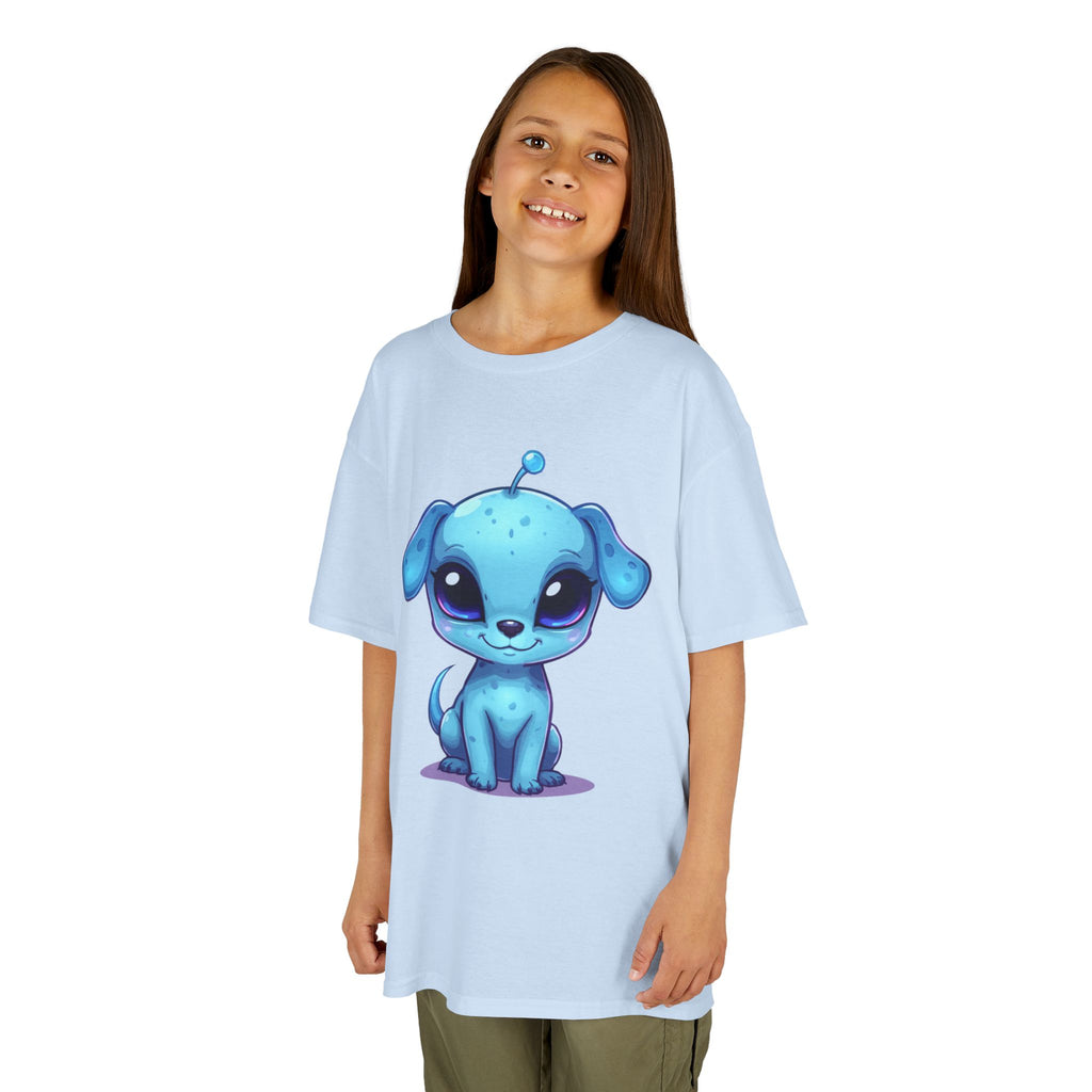 Kids Tee — Cute Blue Alien Puppy Graphic Shirt for Children