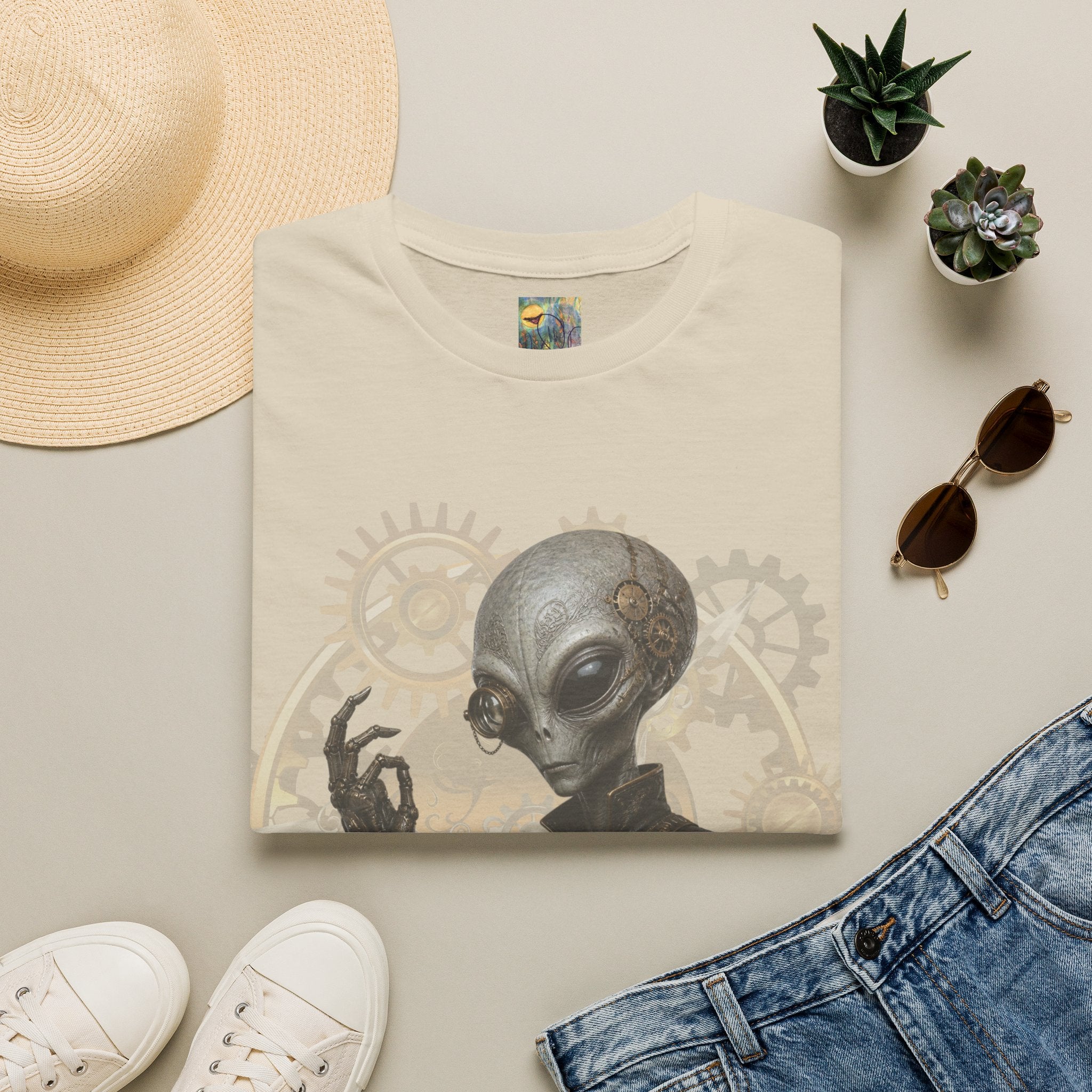 Alien Steampunk T‑Shirt – “Take Me to Your Competent Leader” Graphic Tee
