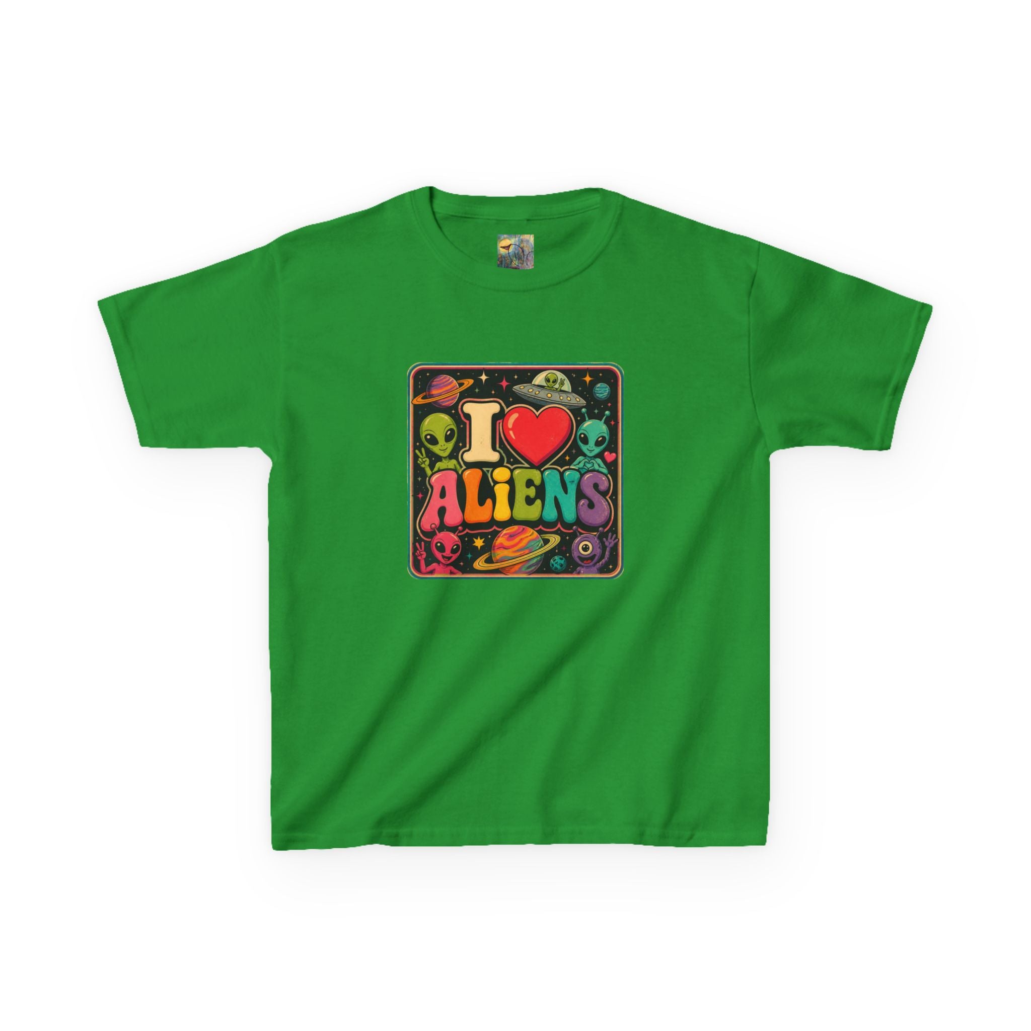 Kids "I  Aliens" Tee — Cute Neon Alien Graphic Shirt for Kids