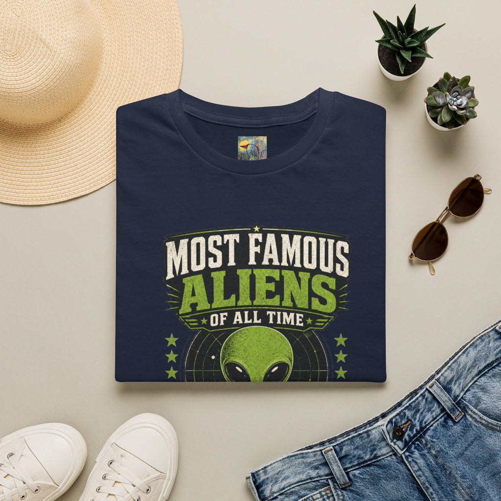 Most Famous Aliens T-Shirt — Retro Green Alien Graphic Tee