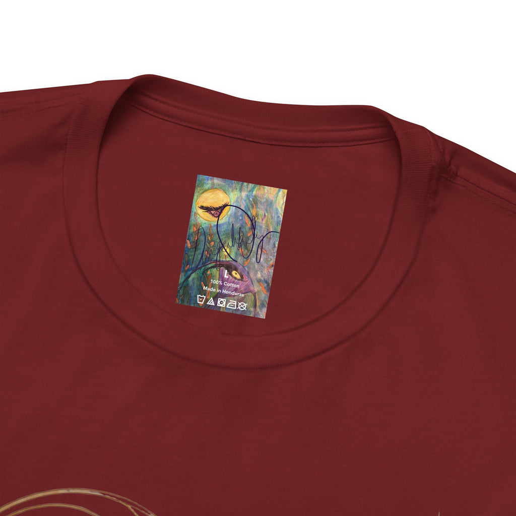 Alien Art Noveau Embrace T-Shirt — Mystical Green Alien Graphic Tee for Sci‑Fi Fans
