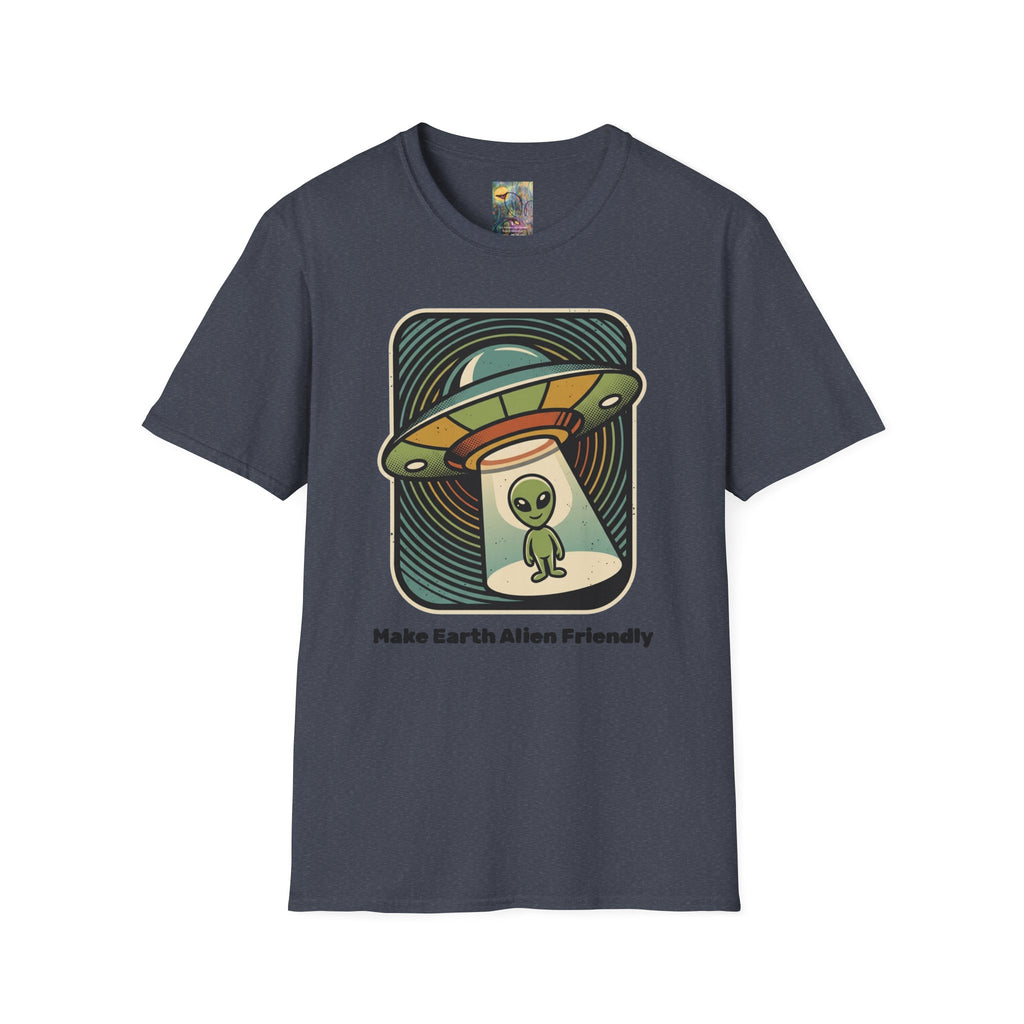 Alien Abduction T-Shirt — 'Help Me' Retro UFO Graphic Tee