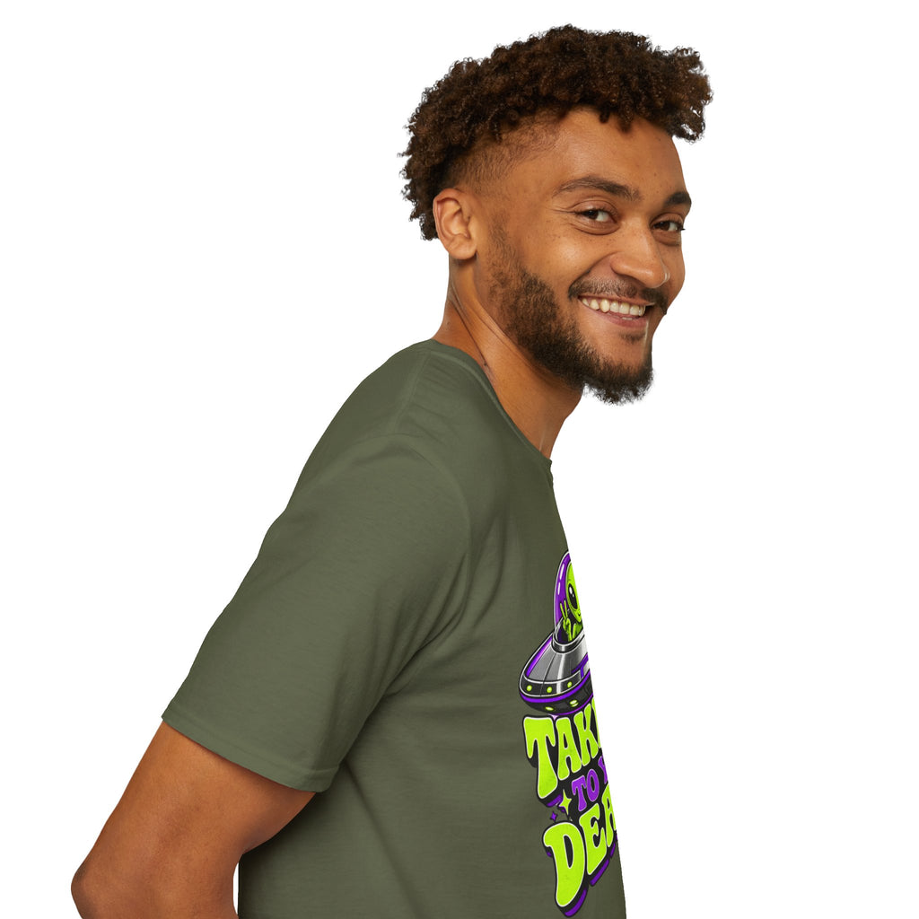 Alien UFO T‑Shirt — "Take Me to Your Dealer" Graphic Tee