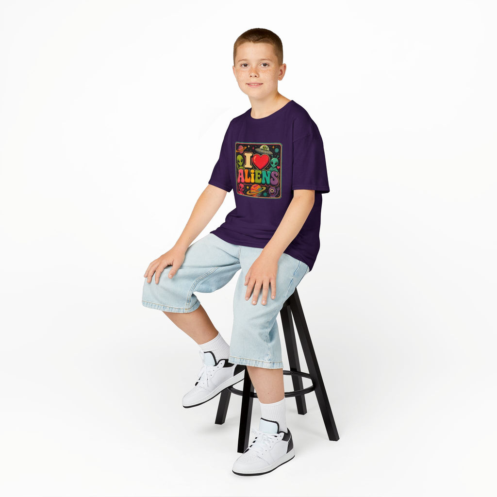 Kids "I  Aliens" Tee — Cute Neon Alien Graphic Shirt for Kids