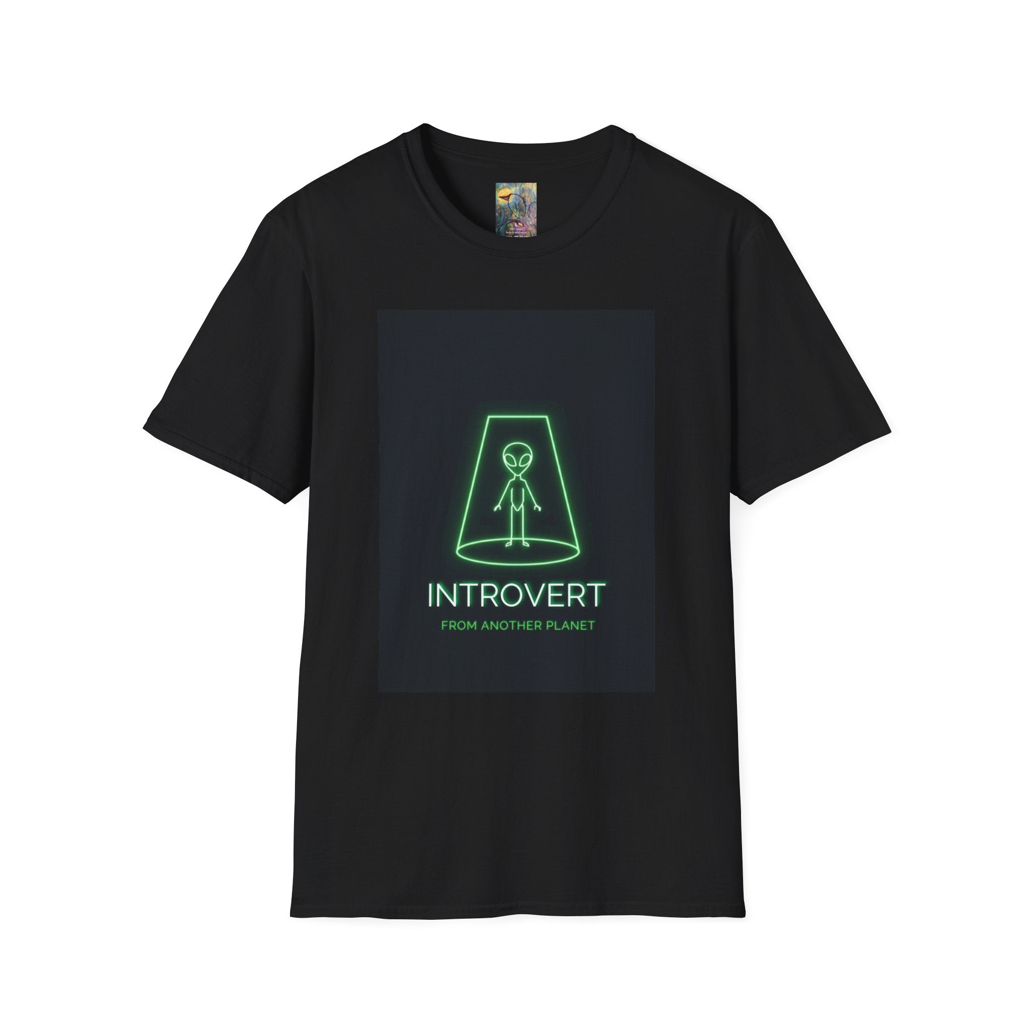 Alien introvert t-shirt lifestyle photo