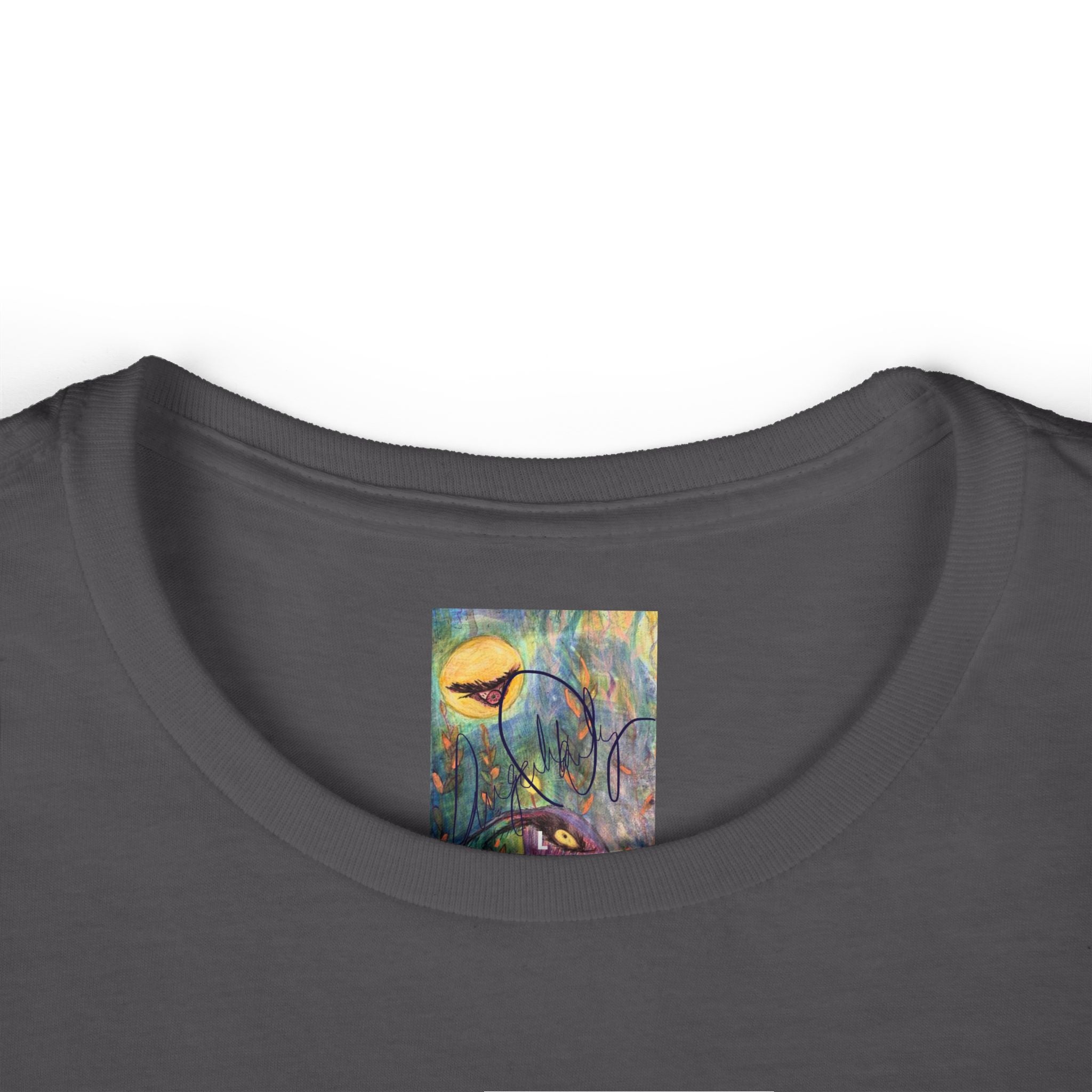 Alien Goddess Tee "They Remember What We Forget"— Women's Sci‑Fi Art Shirt