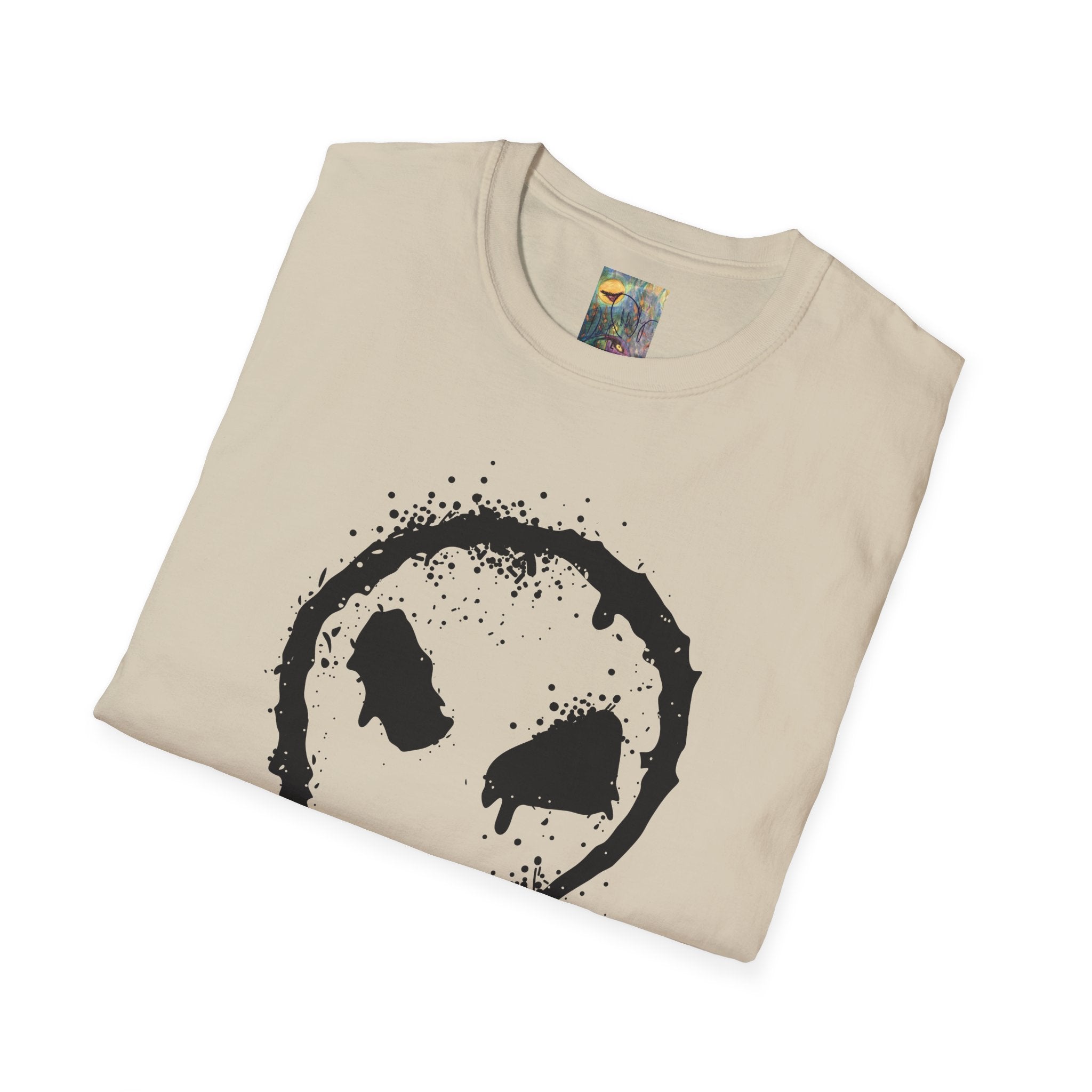 Alien Drip T‑Shirt — Grunge Splatter Alien Face Tee