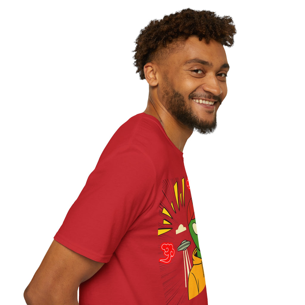 Alien Graphic T-Shirt — Streetwear Anime  Alien in Hoodie & Cap Design
