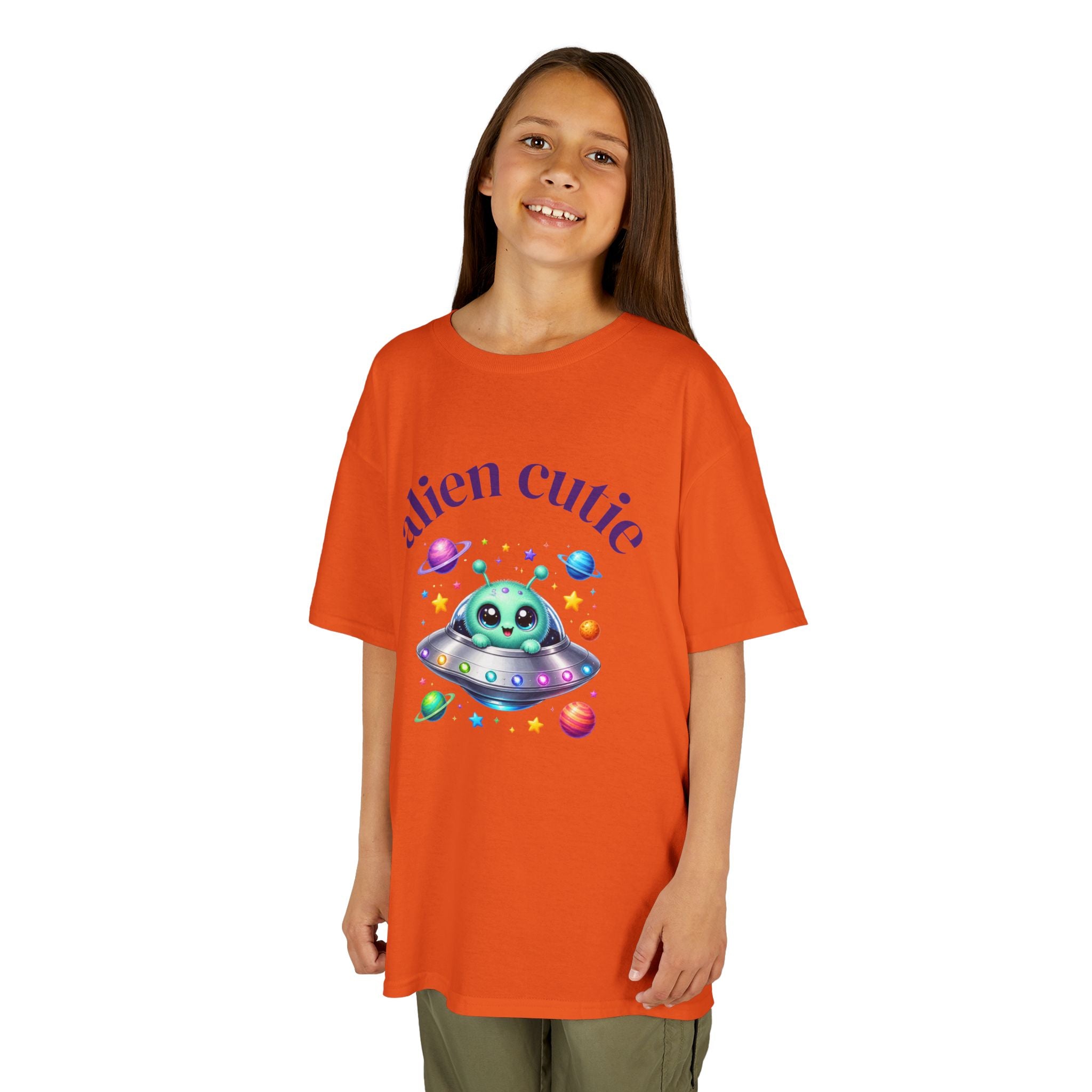 Kids Tee — "Alien Cutie" Cute Alien UFO Graphic Shirt for Children