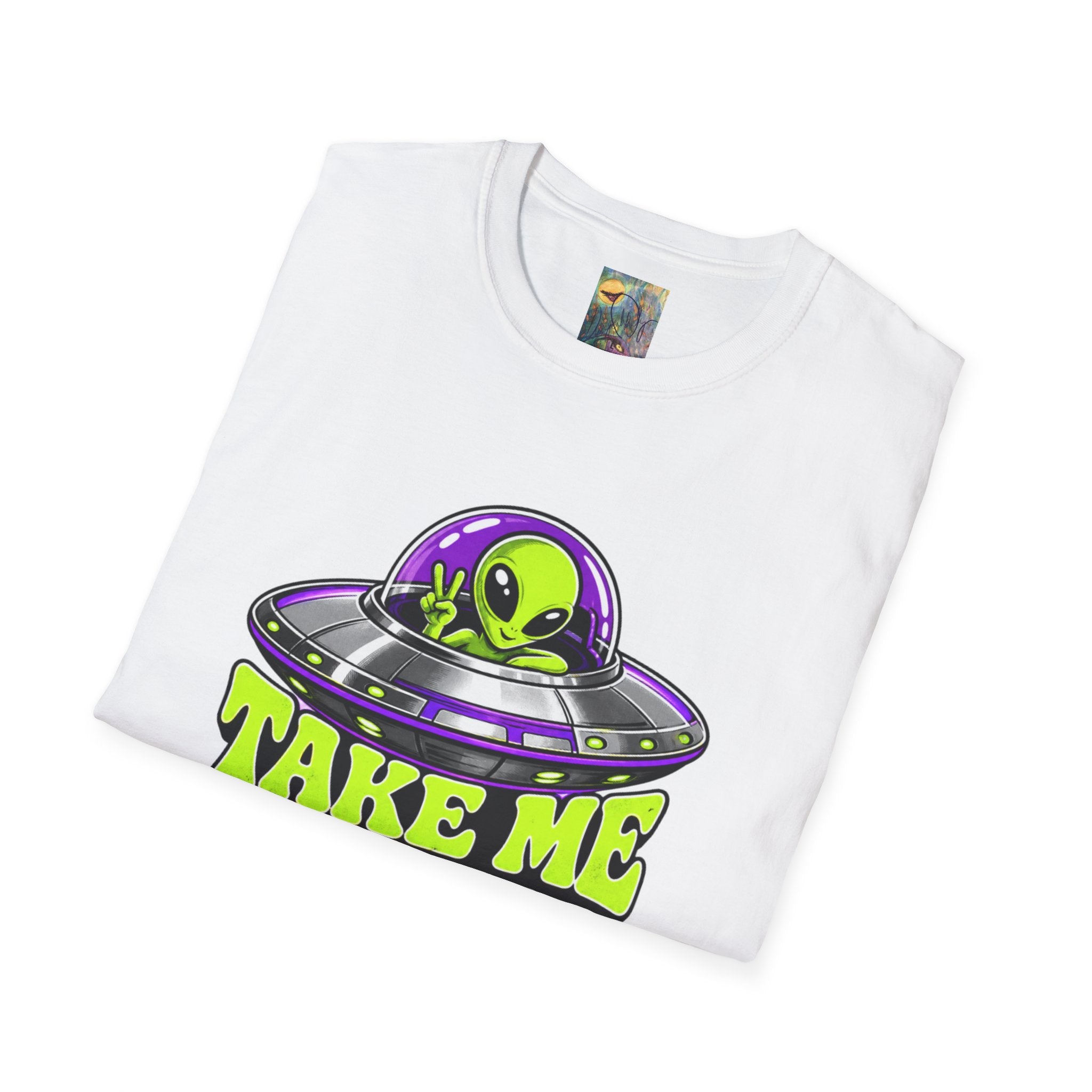 Alien UFO T‑Shirt — "Take Me to Your Dealer" Graphic Tee