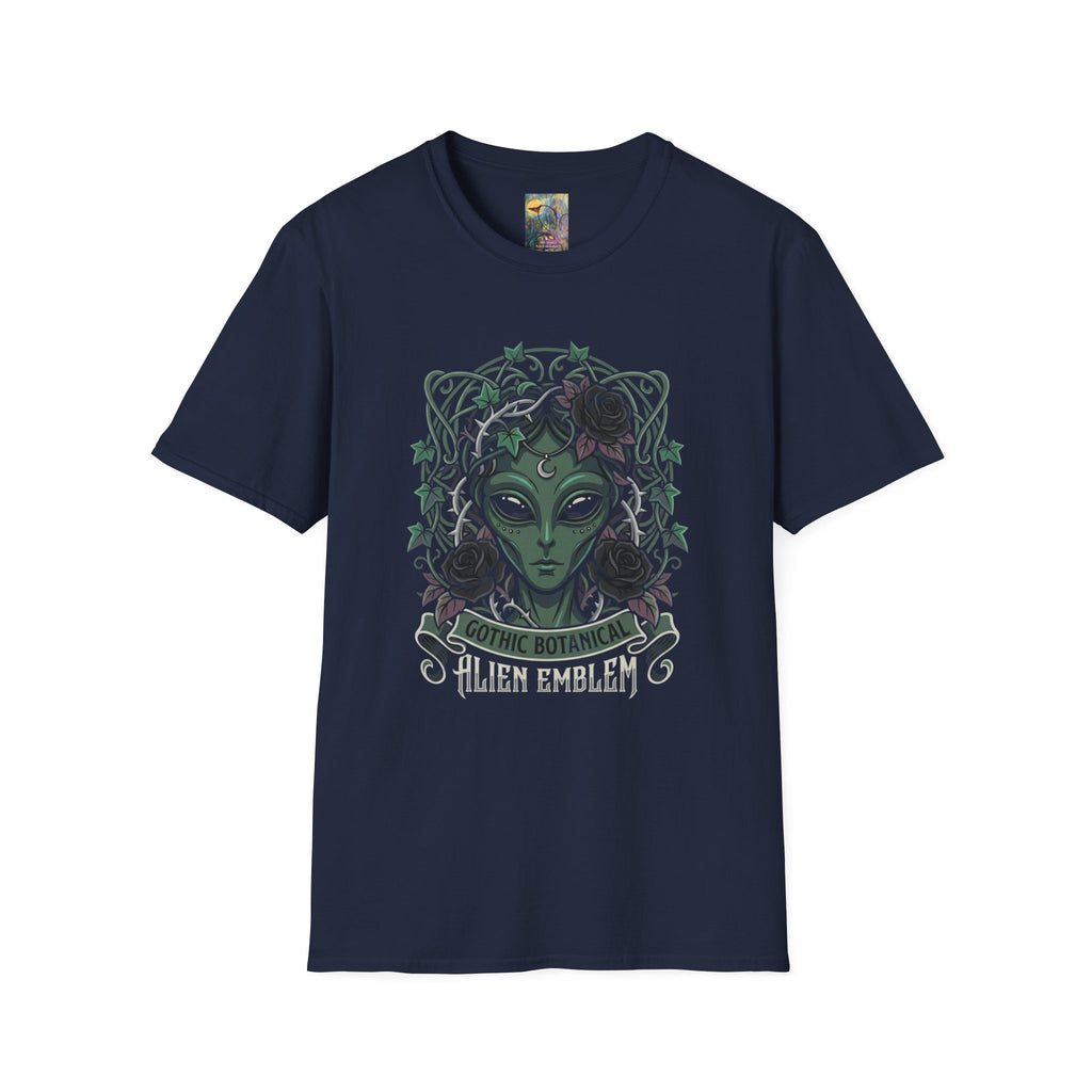Alien Emblem T-Shirt — Green Mystic Alien Portrait Tee