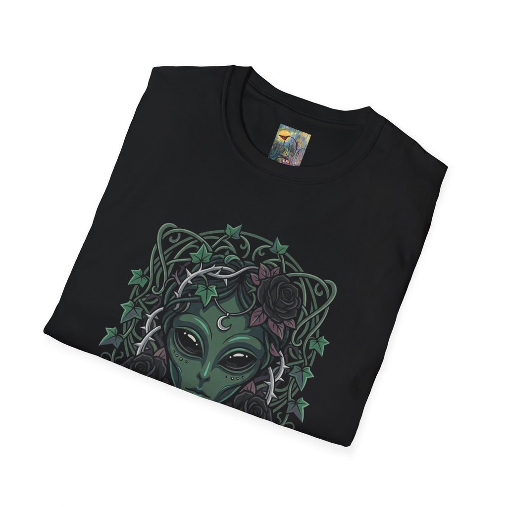 Alien Emblem T-Shirt — Green Mystic Alien Portrait Tee