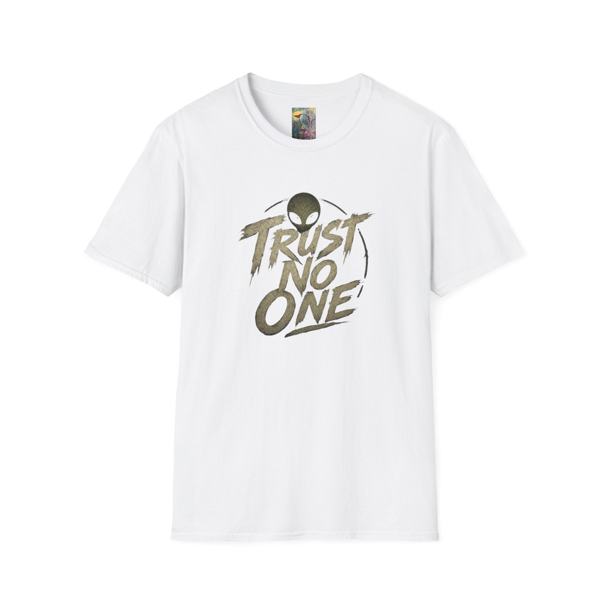 Alien Squad Graphic T-Shirt — "Trust  No One" Retro UFO Crew Tee