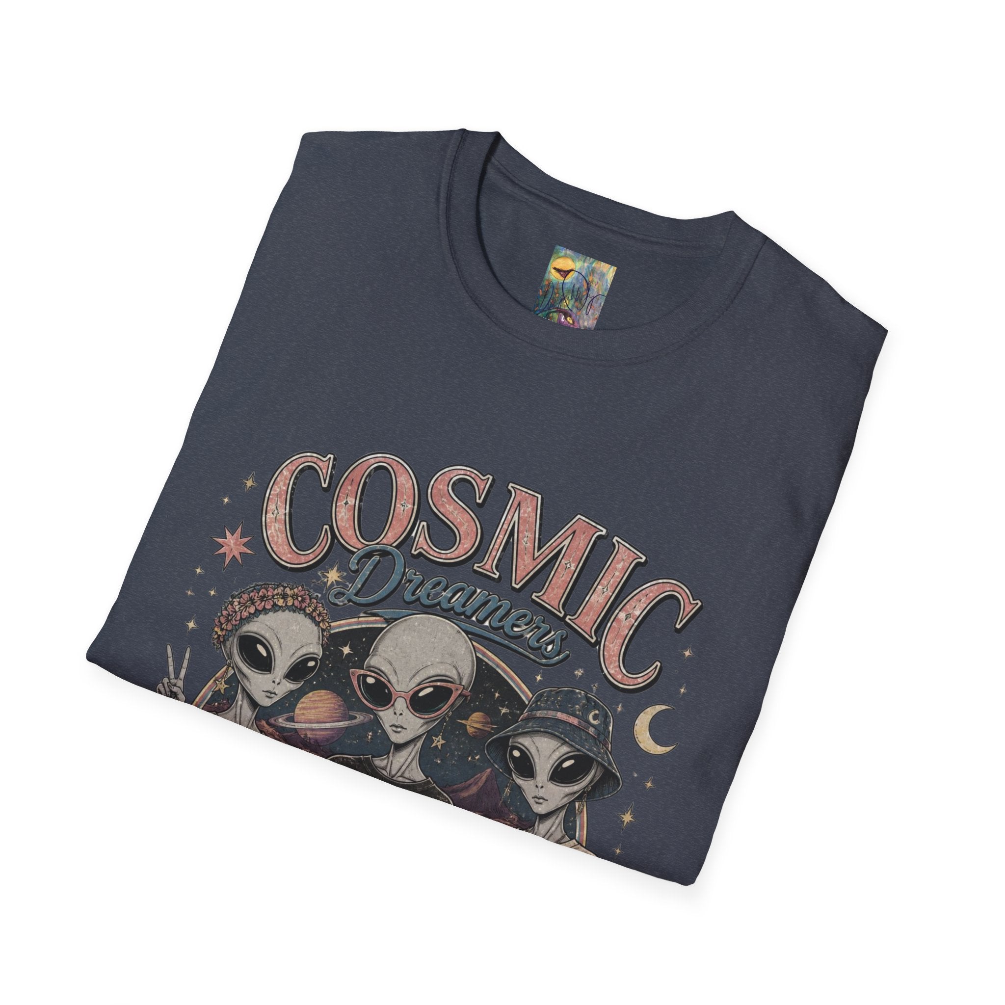 Cosmic Dreamers T‑Shirt — Retro Alien Graphic Tee (Not of This World)