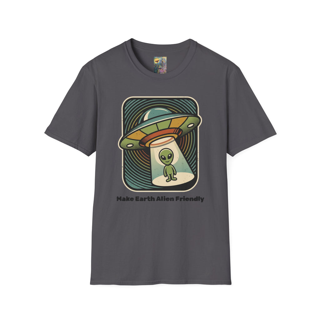 Alien Abduction T-Shirt — 'Help Me' Retro UFO Graphic Tee