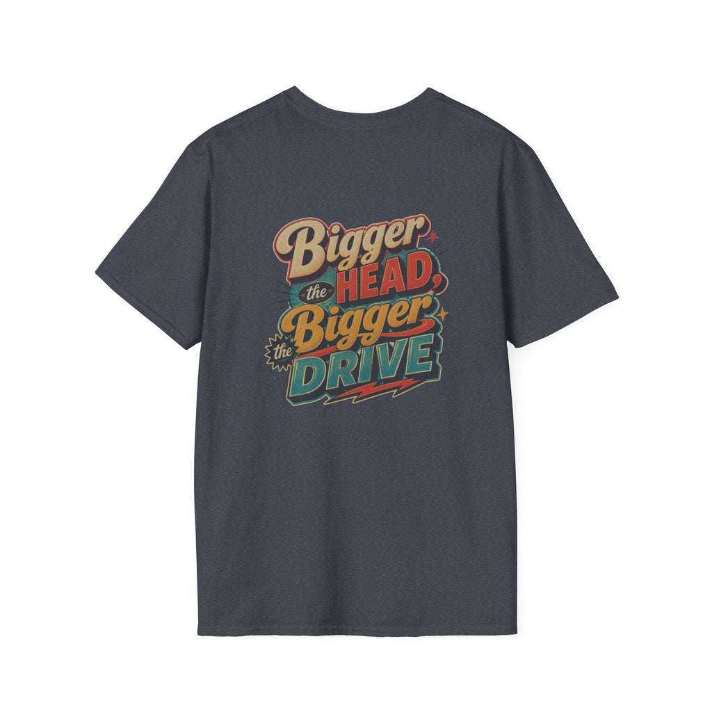Alien Golfer T‑Shirt : The Bigger the Head, The Bigger the Drive"— Vintage Space Golf Graphic Tee