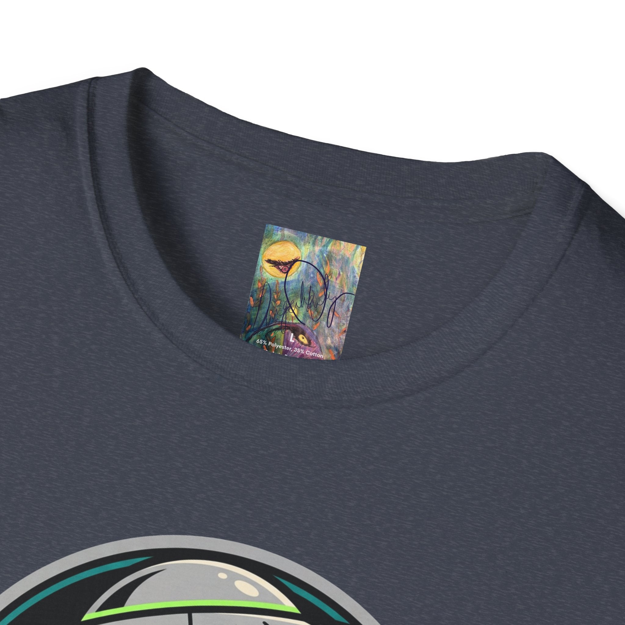 Alien UFO Graphic T-Shirt "You are blocking my trajectory" — Retro Green Extraterrestrial Design