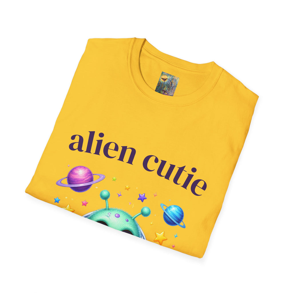 Alien Cutie T-Shirt — Cute Cartoon UFO & Planets Graphic Tee