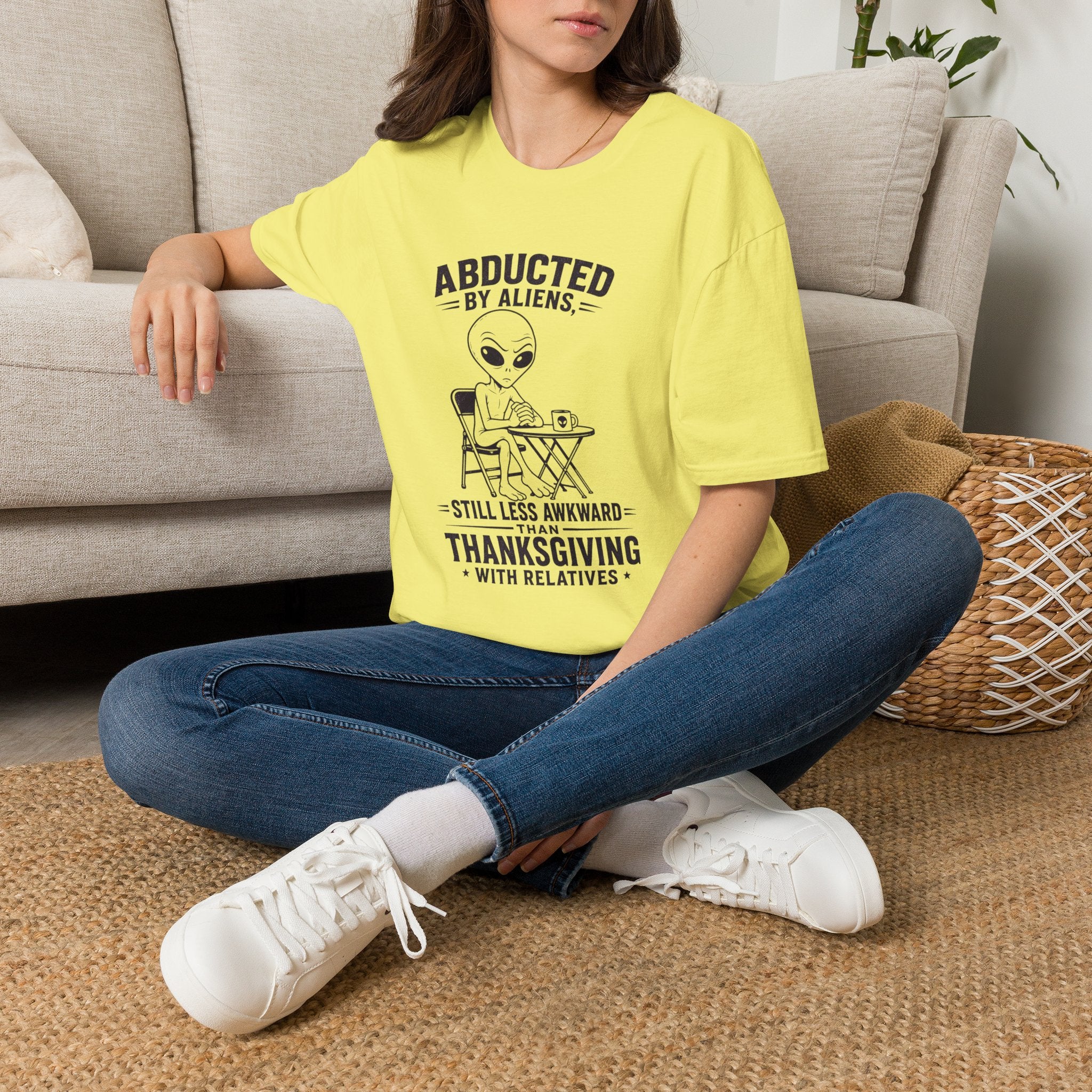Abducted by Aliens T-Shirt — Funny Thanksgiving Alien Tee