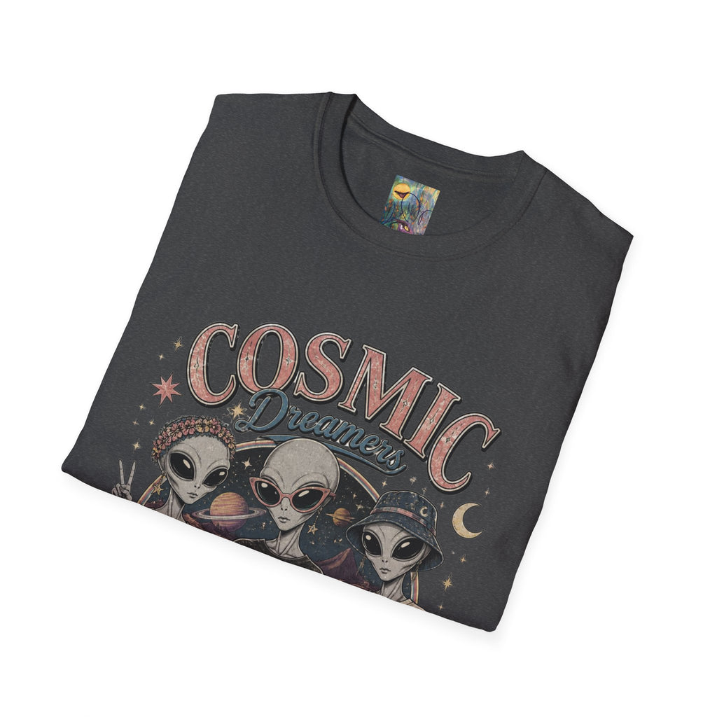 Cosmic Dreamers T‑Shirt — Retro Alien Graphic Tee (Not of This World)
