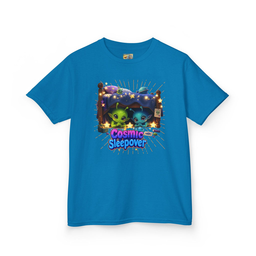 Cosmic Sleepover Kids Tee — Cute Alien Pajama Party T-Shirt