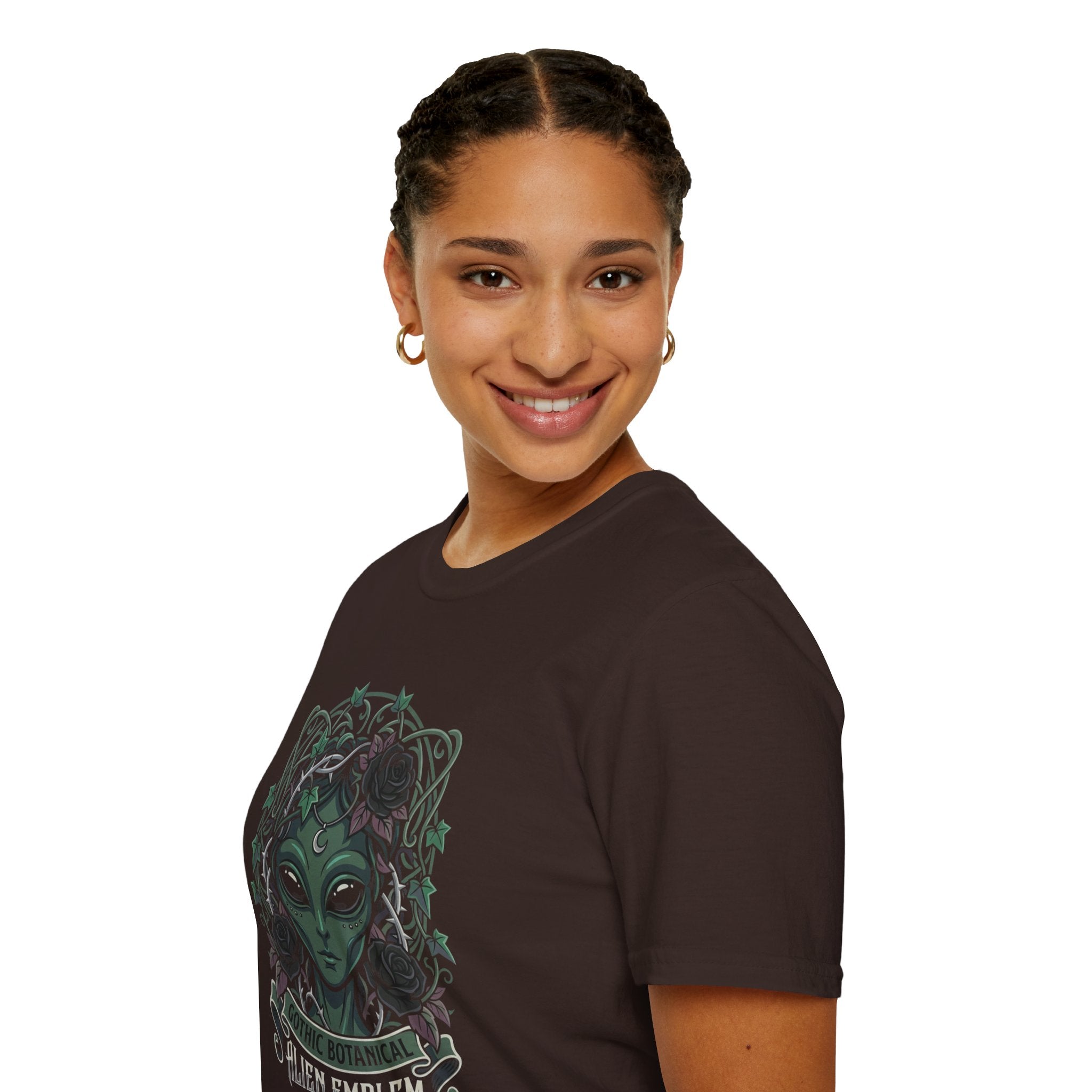 Alien Emblem T-Shirt — Green Mystic Alien Portrait Tee
