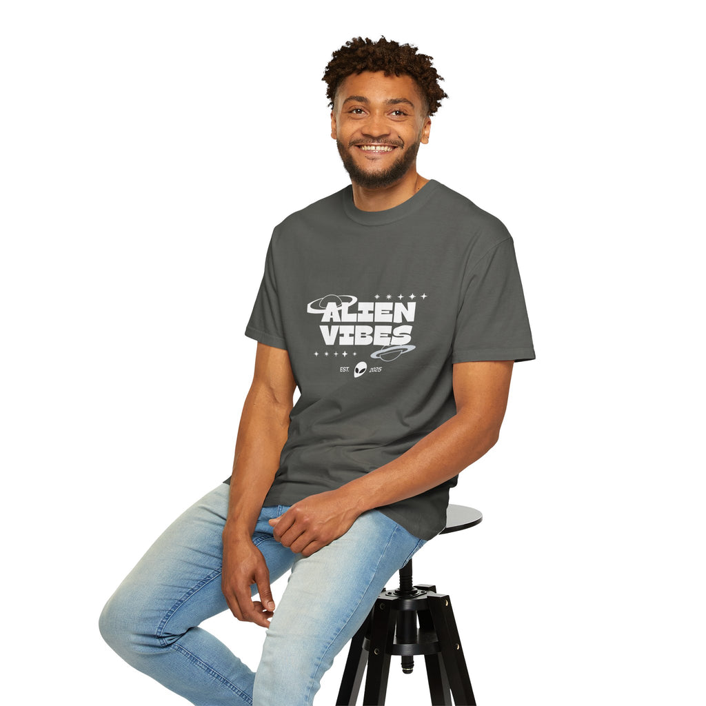 Alien Vibes T-Shirt — Retro Space Graphic Tee