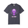 Star Child Alien T-Shirt — Purple Cosmic Alien Graphic Tee