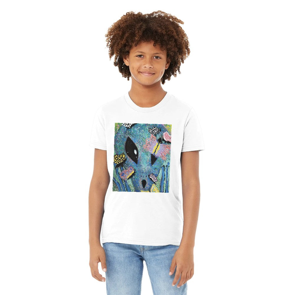 Alien scientist kids t-shirt size chart